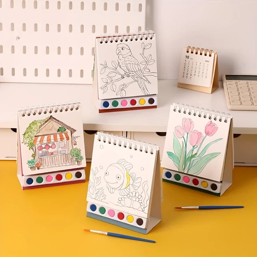 20 sheet watercolor sketchbook set, colorless leaves, suitable for creative drawing boards of students and professionals