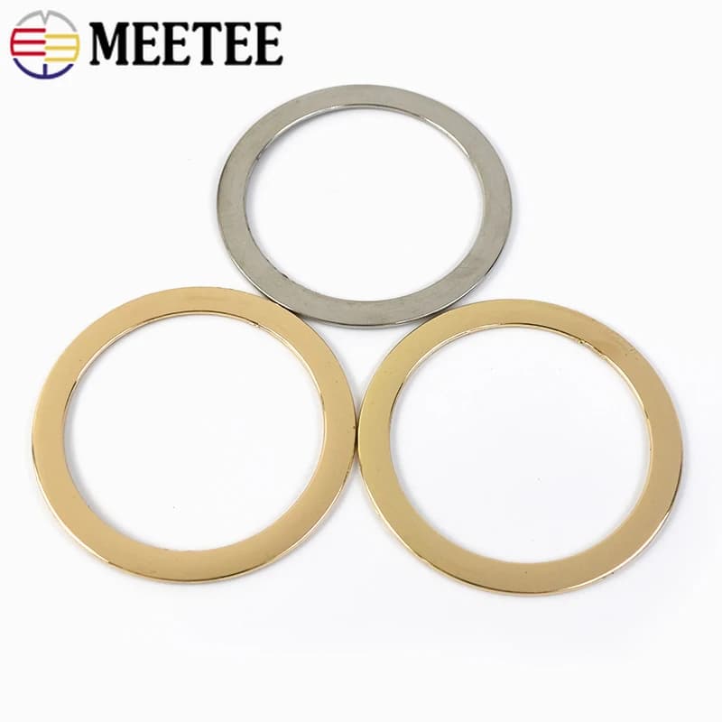 2/4pcs 40/50mm o-ring piatto in metallo borsa maniglia fibbie borsa da donna cinturino abbigliamento decorativo chiusura anello accessori Hardware fai da te