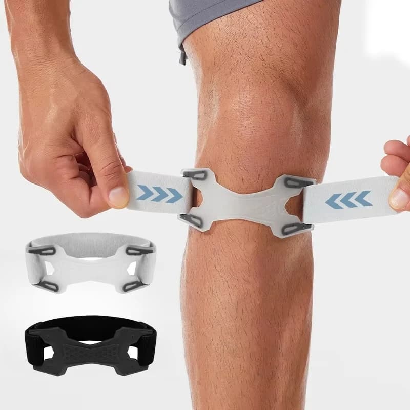 1/2 Pezzi Ginocchiera Sportiva con Pressione Bidirezionale e Assorbimento degli Urti, Fascia Protettiva Traspirante per Rotula, per Basket e Calcio