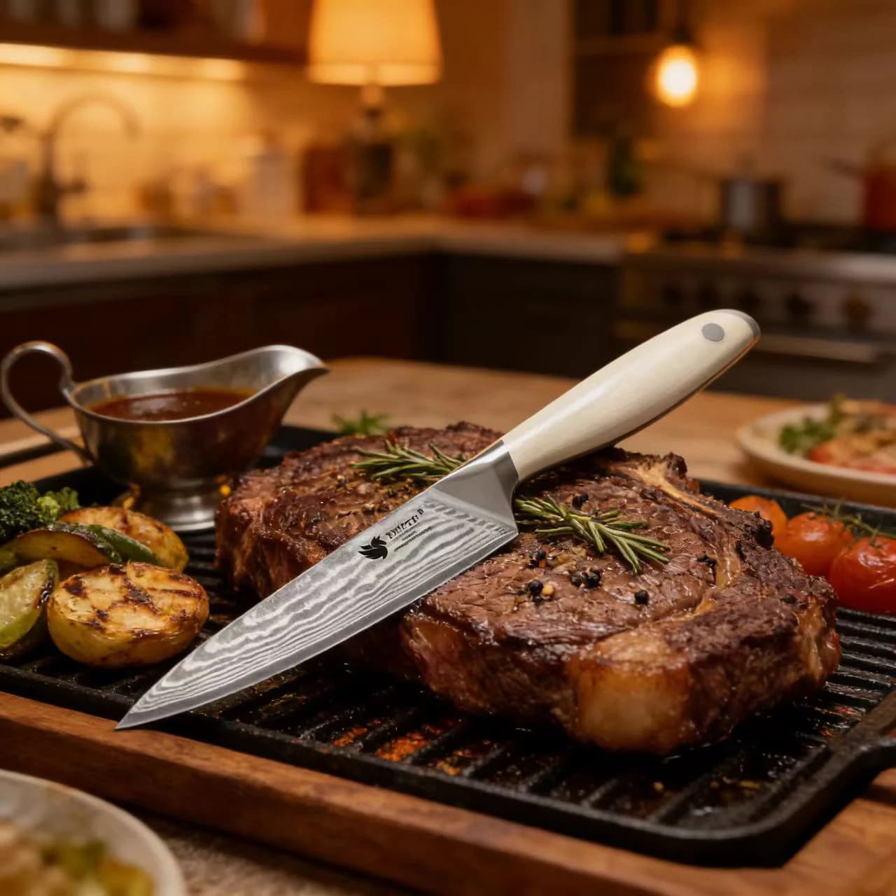 4,5 inch multipurpose knife Damascus steel blade with 67 layers Handle G10 Steak Peeling Barbecue Peeling Slice Mannaia Kitchen knives