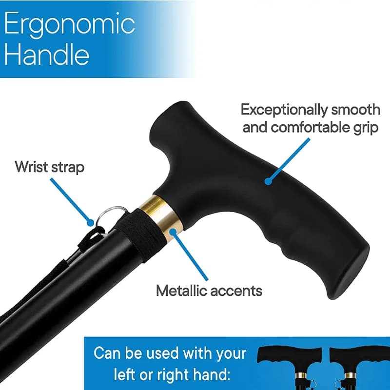 Foldable and adjustable trekking pole for excursions and walks