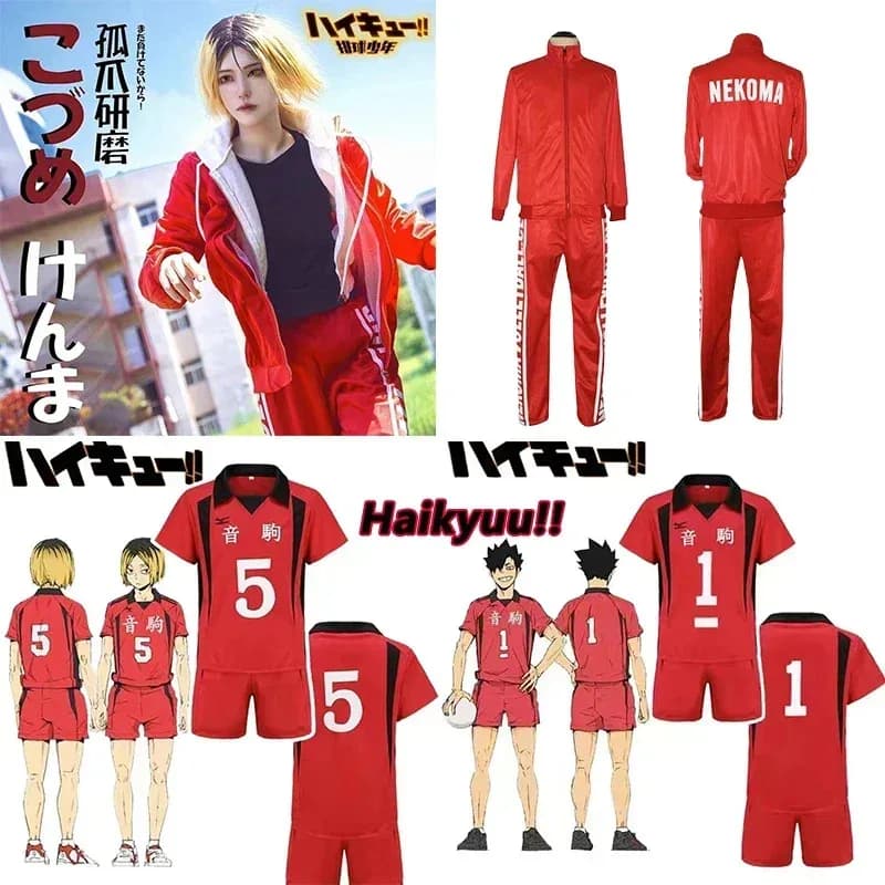 Cosplay Anime Anime Haikyuu Nekoma Uniforme scolastica Kuroo Tetsurou Kozume Kenma Costume cosplay Giacca Pantaloni Pallavolo 72th