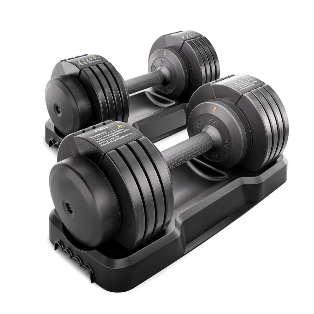 Adjustable Handlebar, 55LB/110LB, for Exercises and Fitness at Home, Adjustable Weights Rapidly 5-IN-1, Customizable