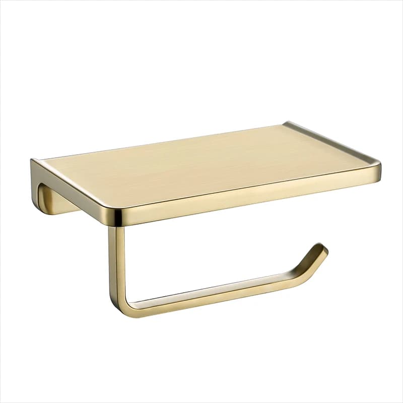 Paper towel holder copper brushed gold toilet storage board wall hanging holder roll