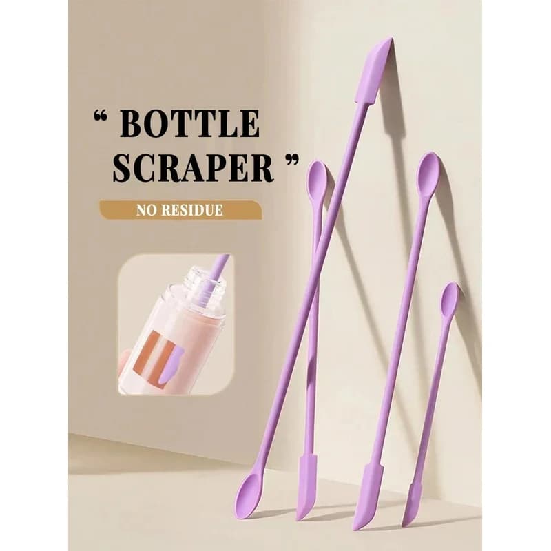 3Pcs Silicone Empty Bottle Scraper With Black Scraper, Foundation Scraper, Tiny Lotion Jar Scraper to Get Last of Makup