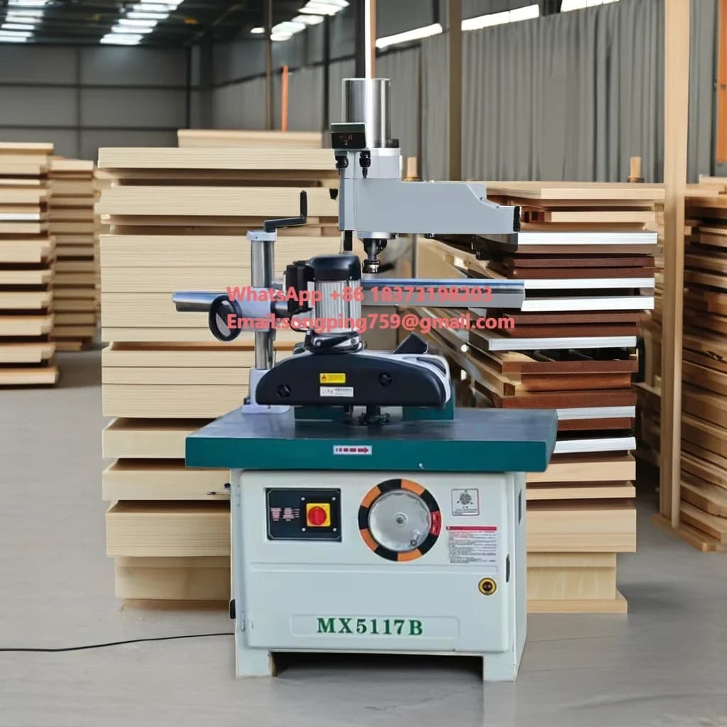 Fresatrice Verticale Automatica per Legno, Set di Utensili per Falegnameria, Macchina per la Lavorazione del Legno, Fresatrice per Porte, Sagomatrice per Legno, Usata con Motore per la Lavorazione del Legno