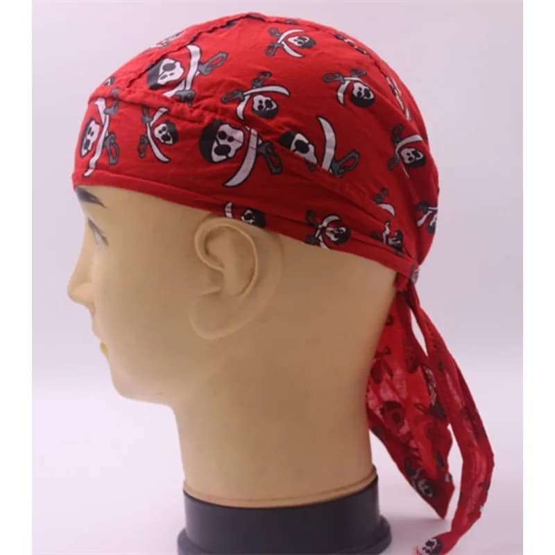 Pirate Hat Fashion Hip-Hop Hat Outdoor Cycling Breathable Windproof Pullover Cap European And American Lace-Up Headscarf Hat