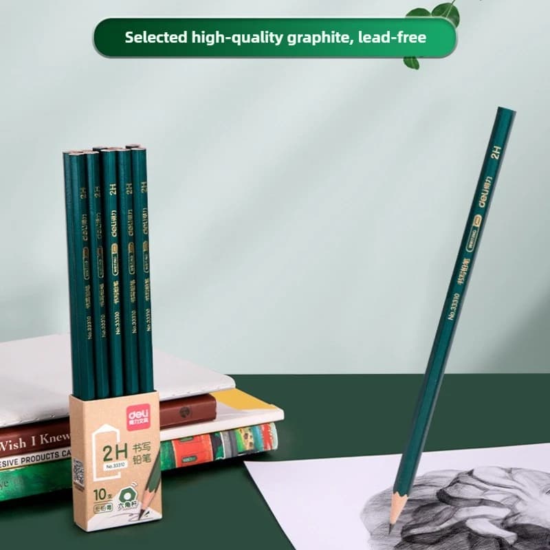 Mechanical Pencils 10Pcs/Set Wooden HB 2H 2B Drawing Pencil Stationery School Students Art Supplies