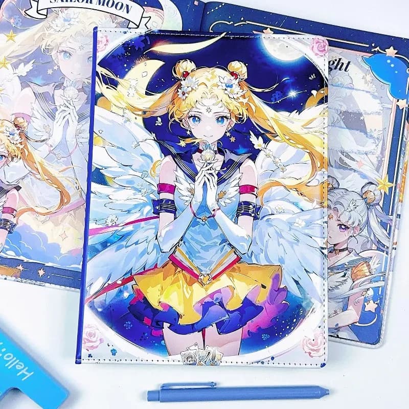 Kawaii Anime Sailor Moon Series Diary Creativity Cartoon Character Cute Printing B5 PU Full-color Pages Notebook Stationery