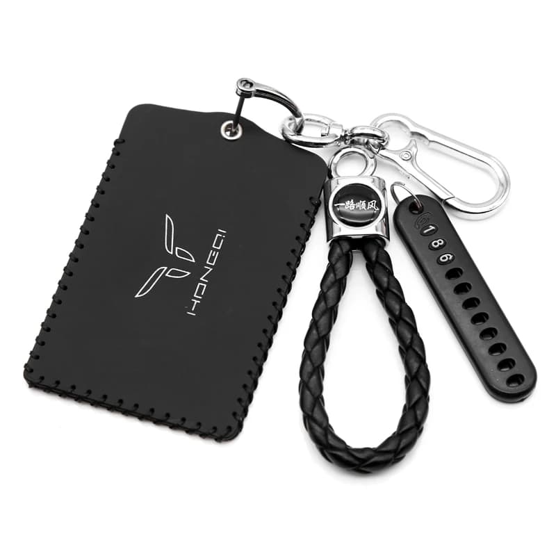 Per Hongqi Tian Gong 05 2025 NFC Card cover in pelle Portachiavi borsa completamente avvolta scatola protettiva fibbia