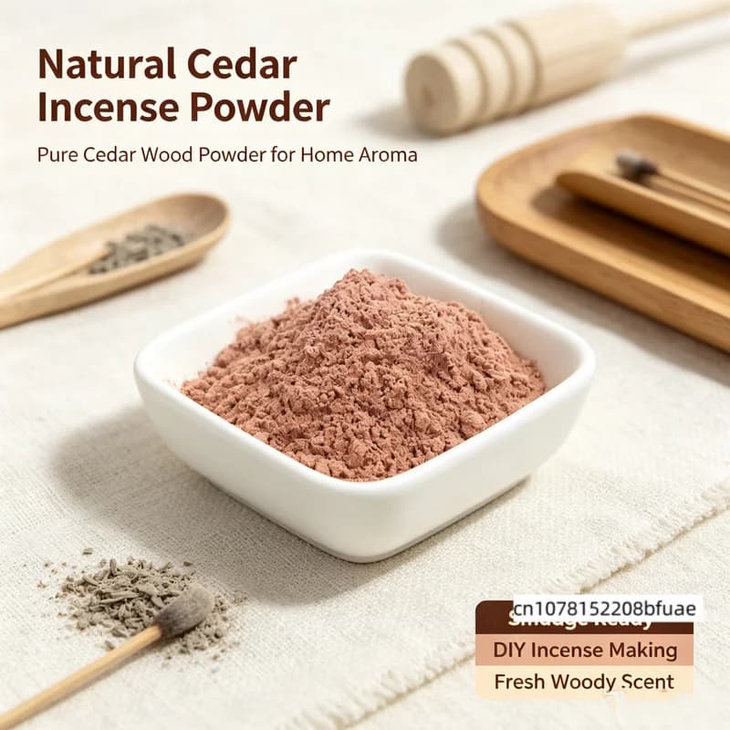 100% Natural Cedars Powder Pure Cedar Wood Powdered Incense Home Fragrance Smudge Powders for DIY Cone Stick Making