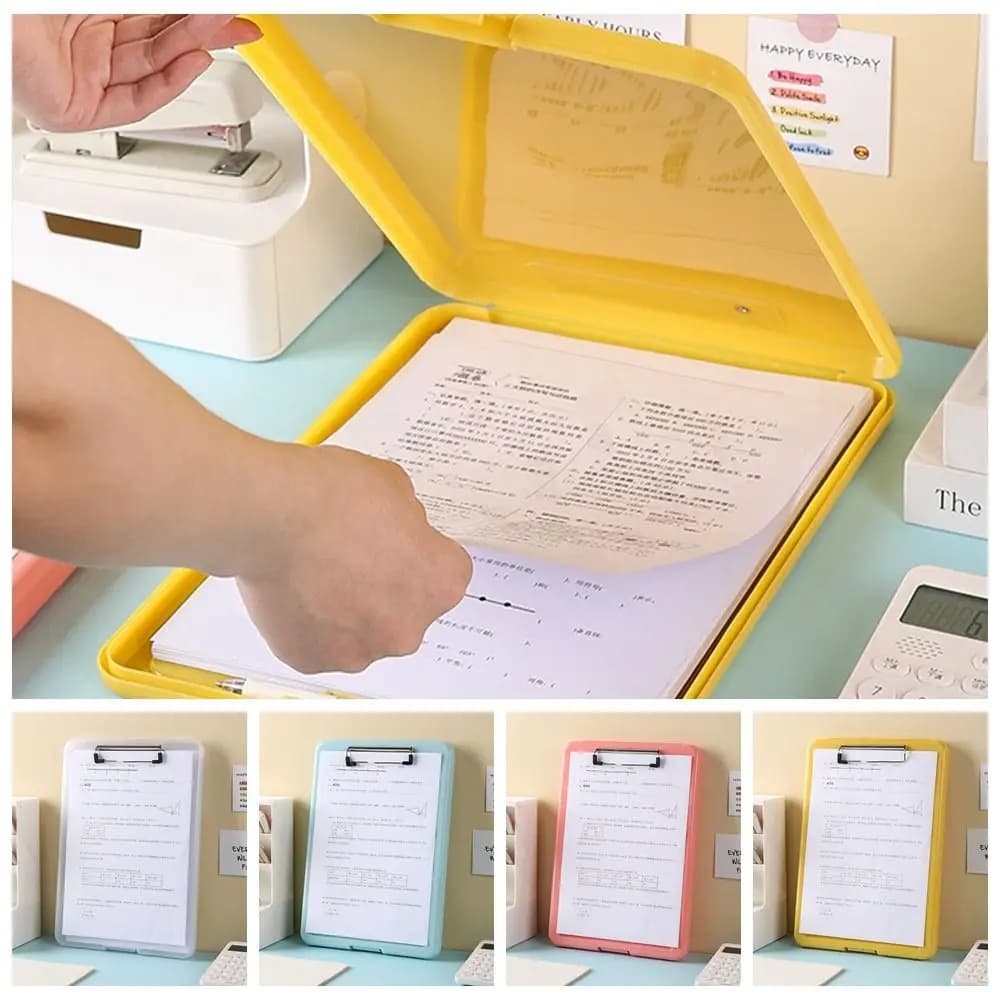 Memo Clip Board A4 File Appunti Box Case A4 File Organizer Archiviazione di file Cartella di file A4 Impermeabile Minimalismo Scrittura Appunti