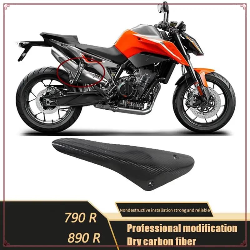 Moto Reale In Fibra di Carbonio di Scarico Copertura Protettiva Per DUKE 790 DUKE 890 890R 2020-2022 Accessori Parti