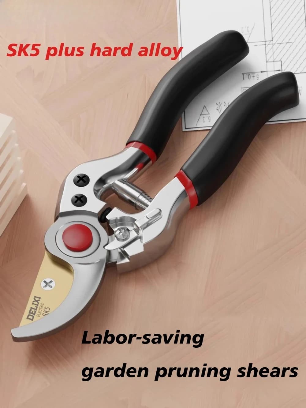 Garden Pruning Secateurs Fruit Branch Shears with Ergonomic Softly Handles Scissors Bonsai Cutters Hand Tools