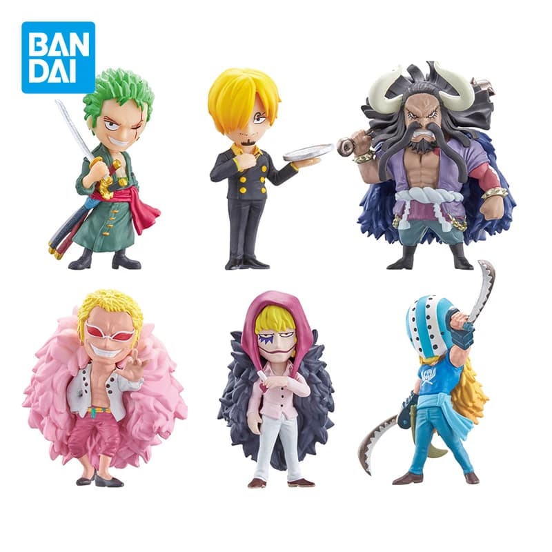 Bandai Original One Piece Anime Figure Gashapon Doflamingo Sanji Action Figure giocattoli per bambini regalo ornamenti modello da collezione
