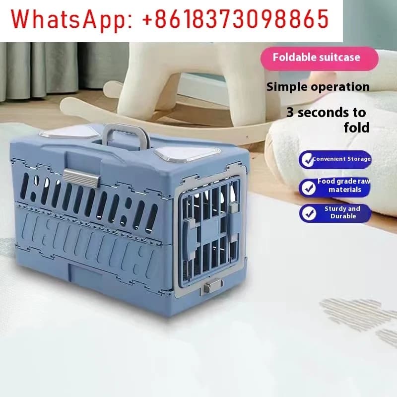 Portable Foldable Cat Carrier Breathable Pet Crate Collapsible Airline Approved Travel Kennel for Small AnimalsSmall Dog