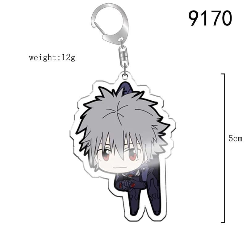 Hot ‌Anime Neon Genesis and Evangelions Series Key Chain Cartoon Role Asuka Langley Soryu Ayanami Rei Printing Backpack Pendent