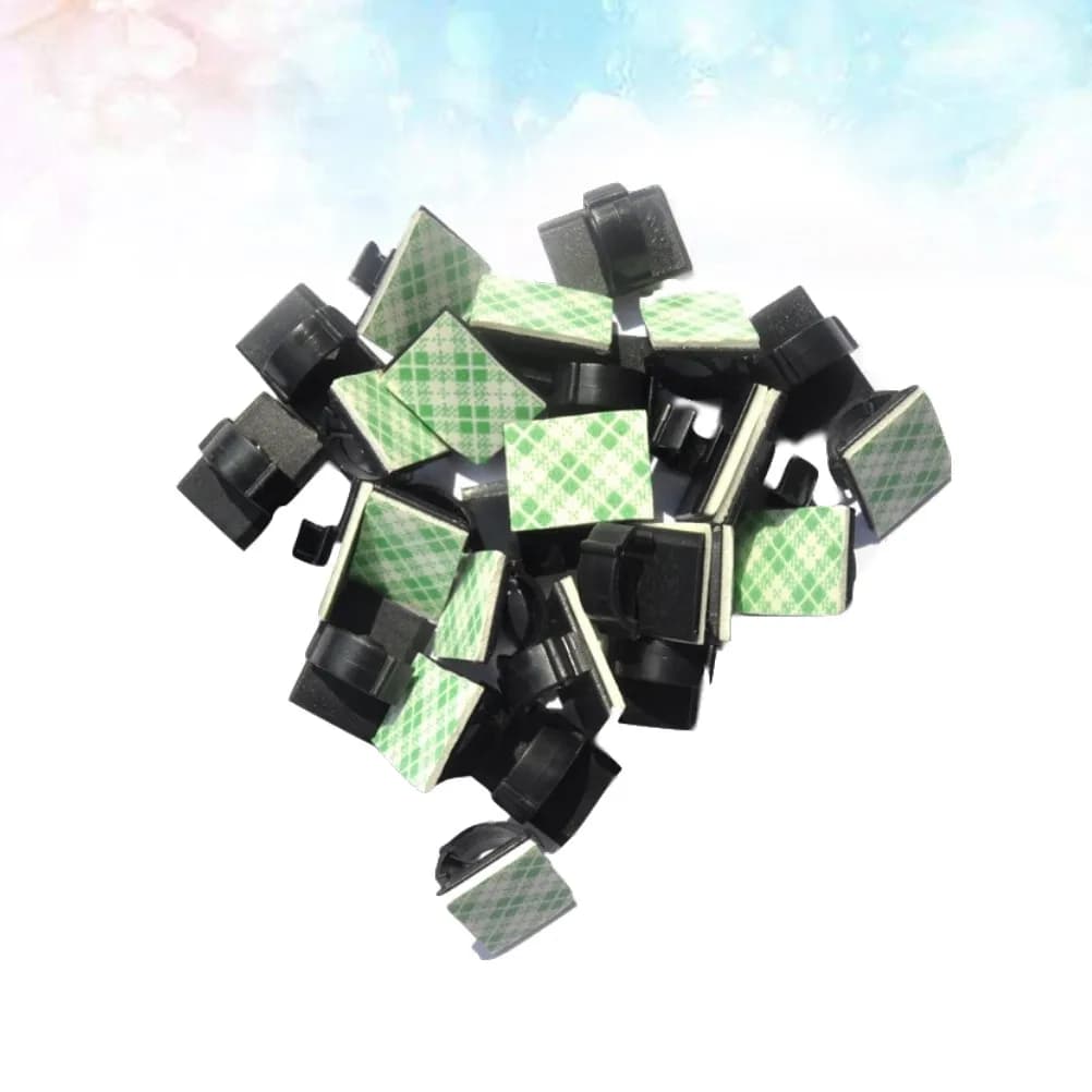 50 Pezzi Clip Autoadesive per Cavi, Organizzatore di Cavi Resistente, Facile Installazione Senza Foratura, Supporto per Cavi per Interni ed Esterni
