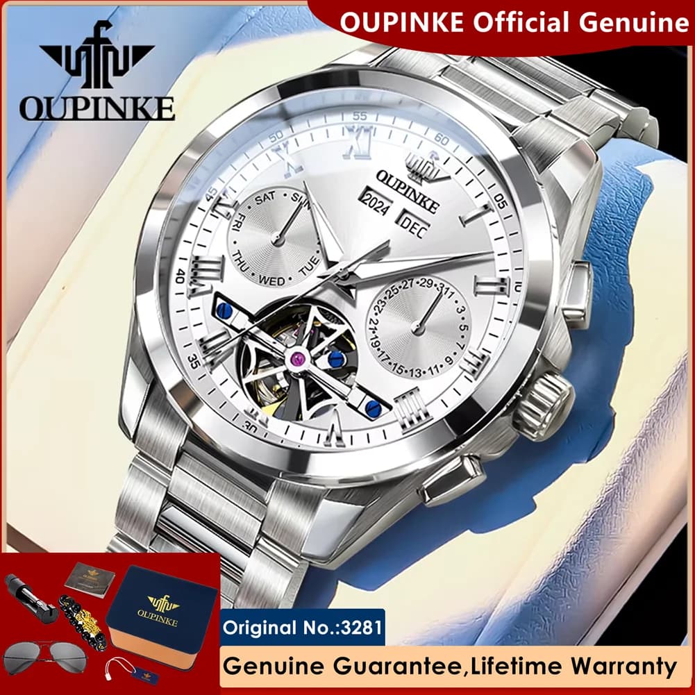 OUPINKE 3281 Men's Automatic Wristwatches Men's original luxury brand waterproof mechanical men's watch