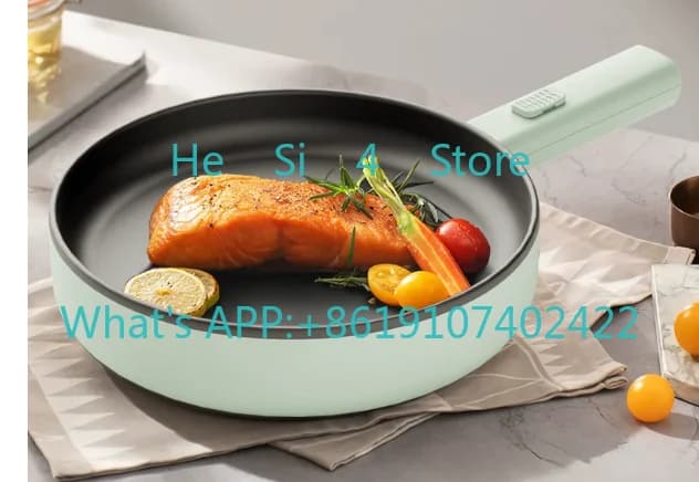 110V 220V Electric Frying Pan Household Mini Stir-frying Pot Electric Cooker Electric Cooking Pot Portable Hotpot