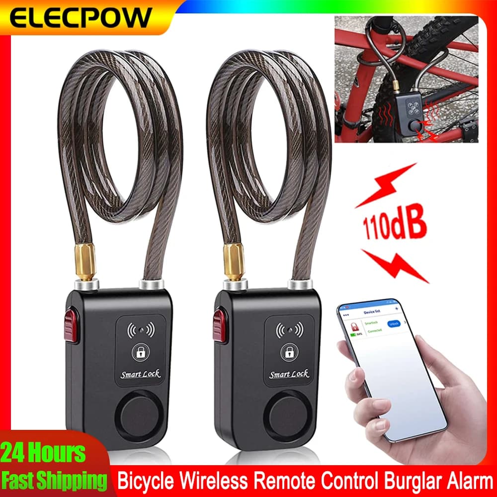 Elecpow Bluetooth Bike Moto Blocco Allarme Sicurezza Controllo APP intelligente Sistema di blocco allarme bici con vibrazione antifurto impermeabile