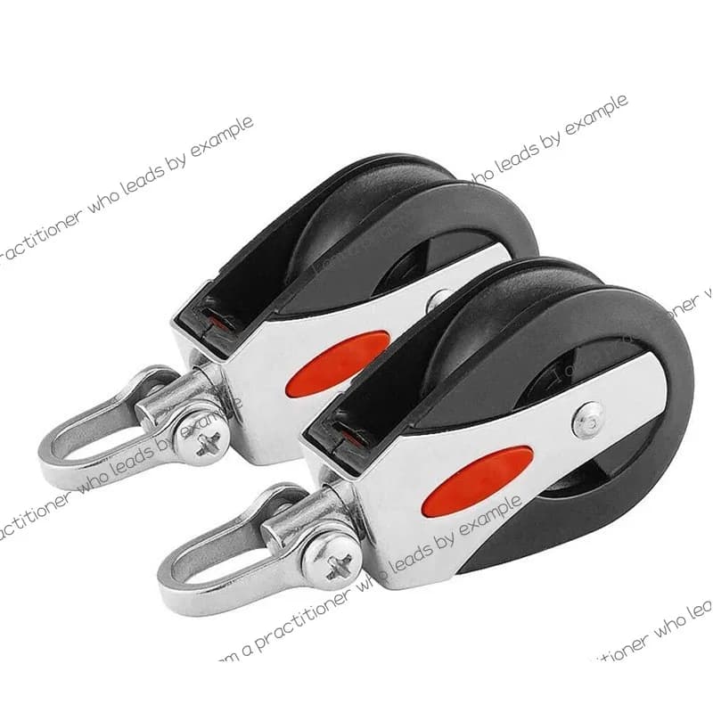 Stainless steel nylon rope pulley ABS plastic single pulley rotary bearing yacht RV marine hardware accessories