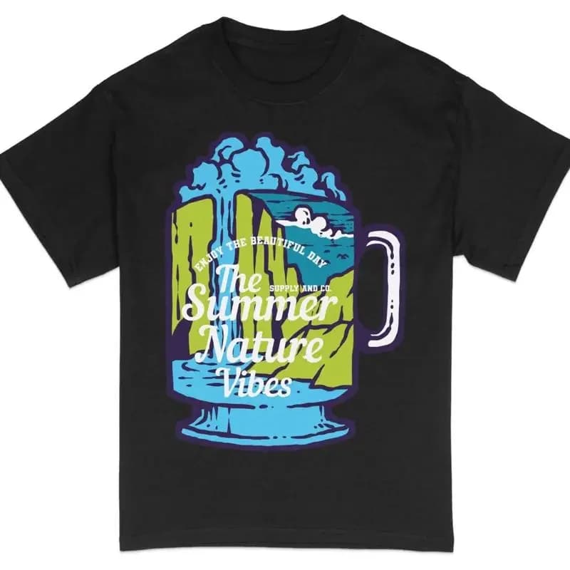 Maglietta Summer Vibes per gli amanti della natura, godetevi una bella giornata, tazza di birra 28