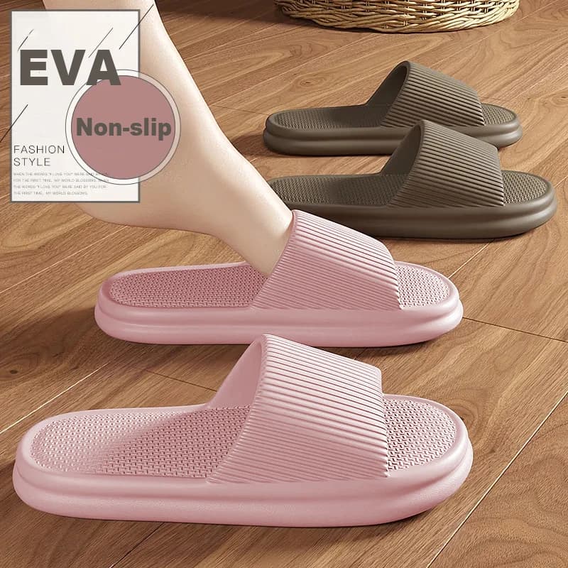 Women's Summer Slippers Men's Soft and Light Slides for Home Slippers Cloud Flat Sandals Men's Beach Shoes Male flip flops
