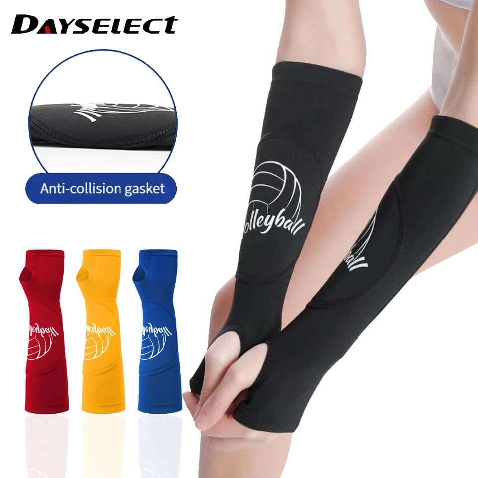 1 paio di guanti per manicotti da pallavolo guanti per Test di compressione dell'avambraccio allenamento supporto per polso da basket protezione per Brace Sport Arm Guard