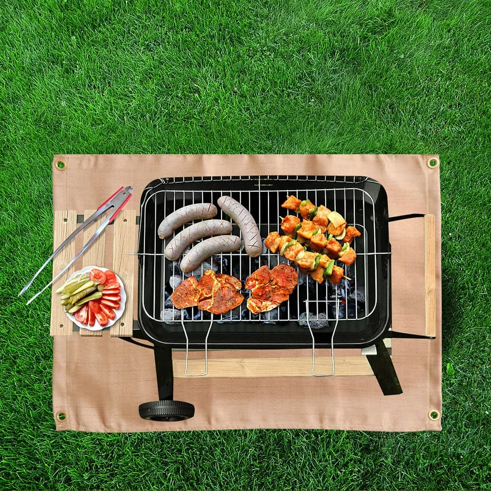 Coperta Ignifuga Resistente alle Alte Temperature, Tappetino Antincendio per Caminetto, Barbecue, Picnic, Campeggio, Coperta Isolante Termica