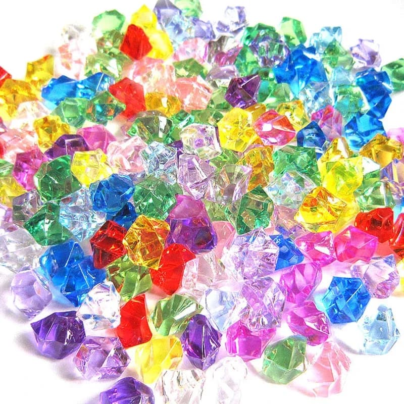 200Pcs Slime Filler Charms acrilico simulato Ice Cube Crystal Stone decorazione trasparente per forniture di melma fai da te Lizun Toy Kid