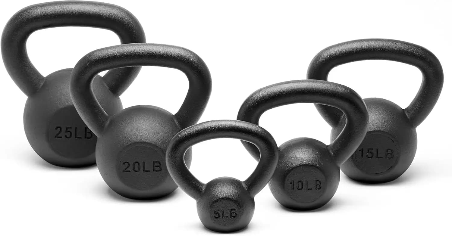 5-45 lb powder coated cast iron set for strength training
