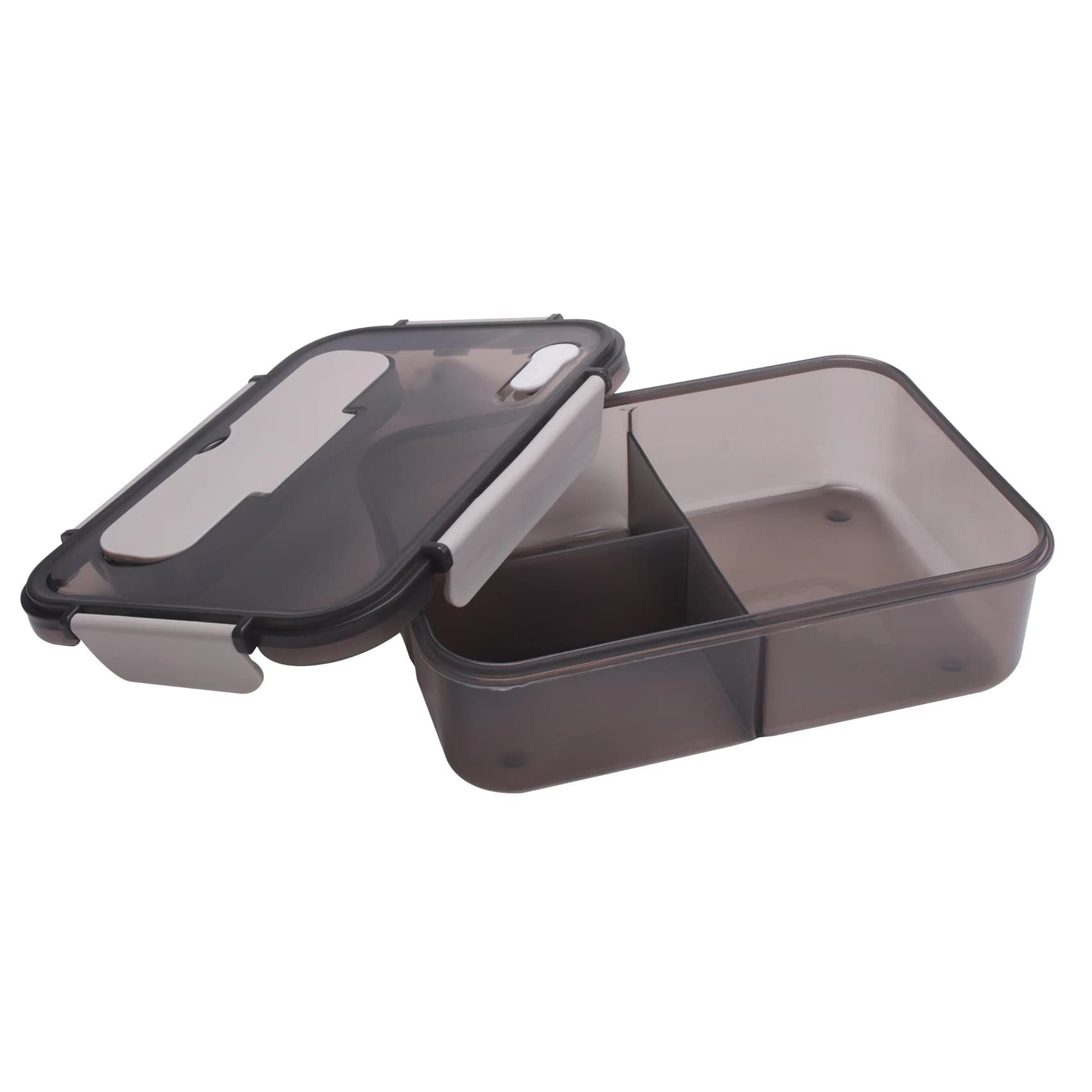 GOOD-Lunch Box, contenitore per alimenti da 1500 ml con 3 scomparti e set di posate, contenitori per microonde e per la preparazione dei pasti