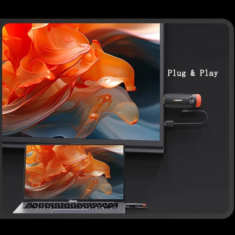 Extender HDMI Wireless 100M 60m, Trasmettitore e Ricevitore Video, Adattatore per Visualizzazione Schermo su Schermo, per Fotocamera, Laptop, PC a TV, Proiettore