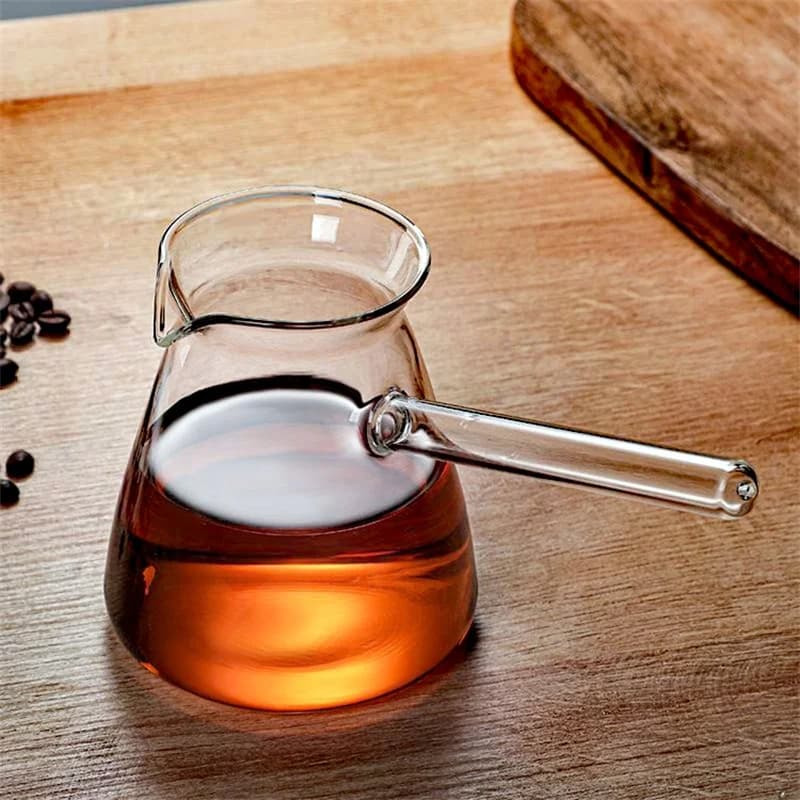 Caffettiera in vetro resistente al calore Turkishwarmer Teiera Brocca Burro Piano cottura Bollitore Maniglia caldaia Pentola di fusione araba