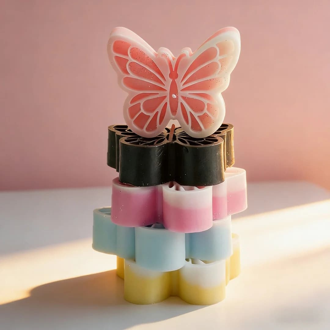 Stampo in silicone 3D a forma di farfalla per aromaterapia, facile da sformare, per decorazioni in gesso fai da te, cera, artigianato e creazione di candele