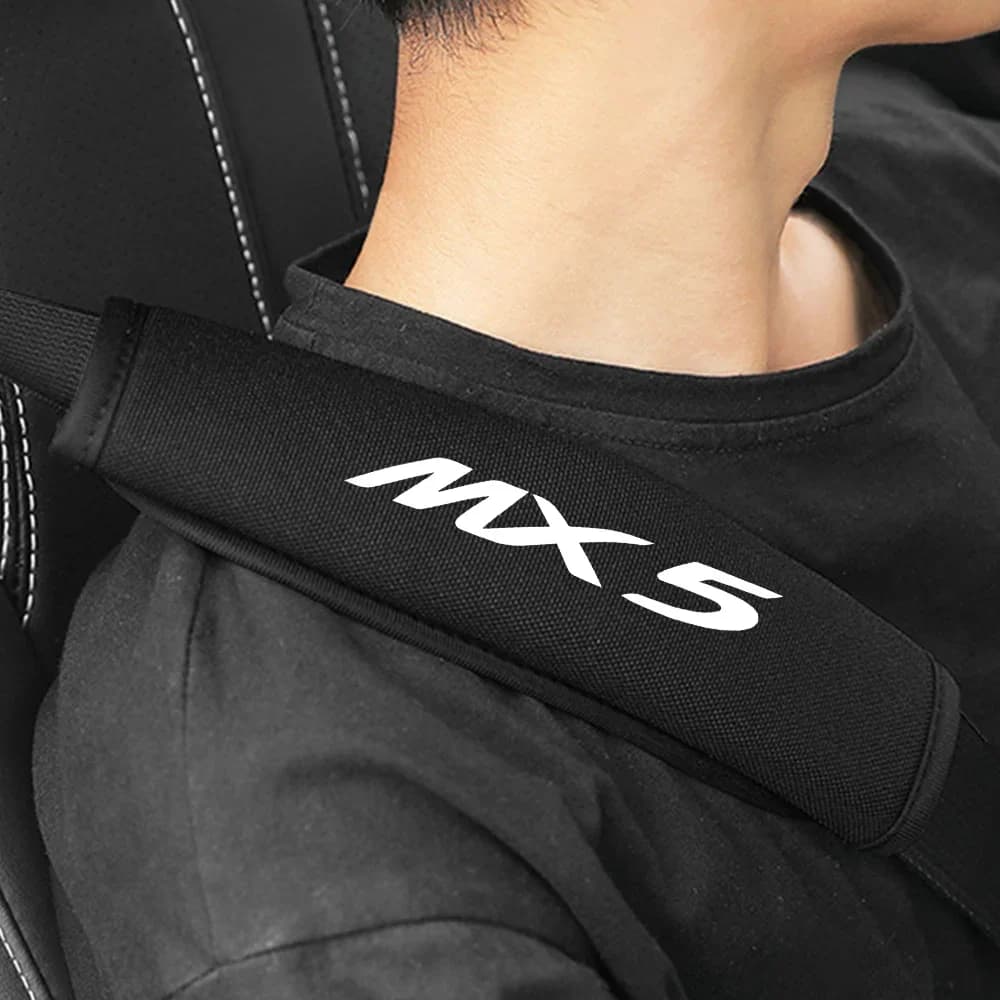 2 pcs safety belt cover for car shoulder strap protect car interior accessories mat for Mazda MX5 MX-5 ND RF Miata