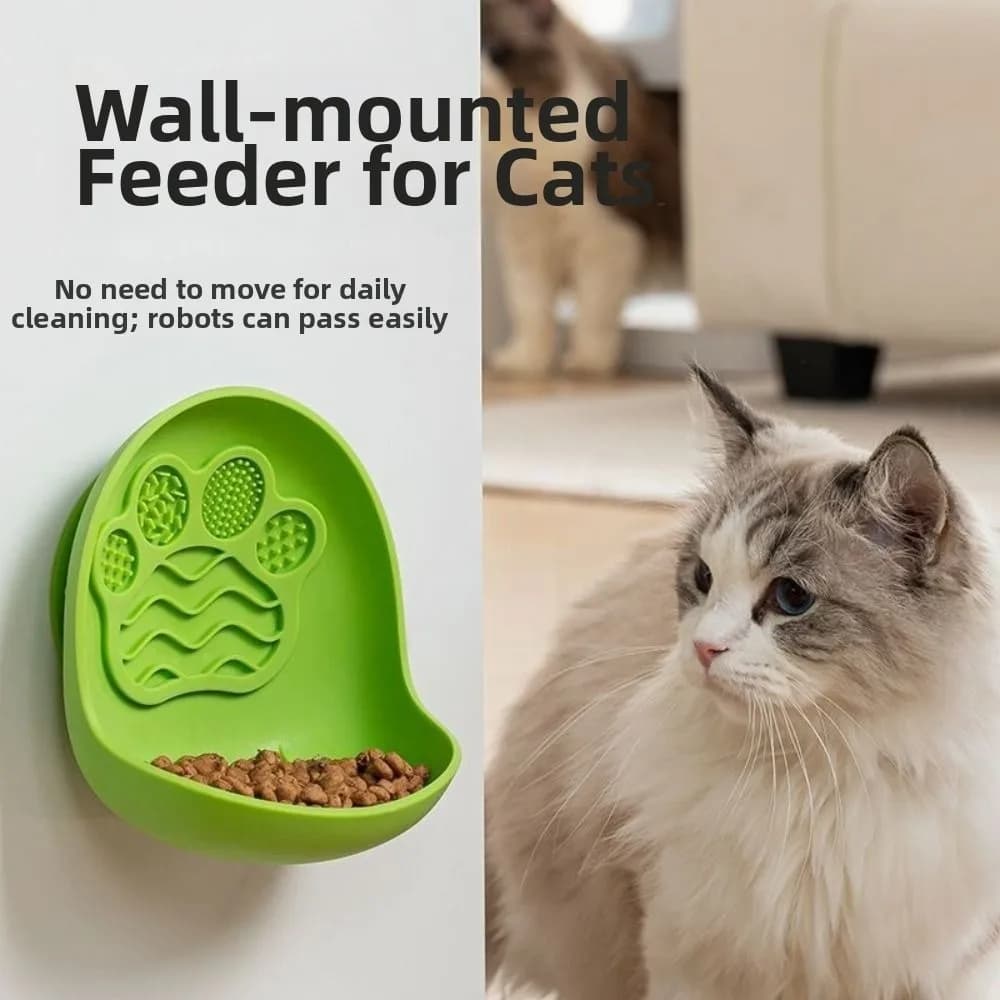 Thickened Silicone Suction Cup Pet Bowl Non-Slip Stable Cat Food Water Bowl Creative Detachable Pet Food Dispenser Wet Dry Food