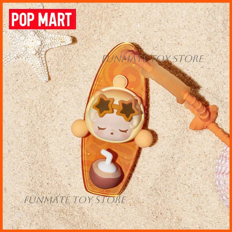 NEW Original POP MART POP Bean Decorative Hole Buckle Island Vacation Series Blind Box Decor For Bag Luggage Collectible Gift