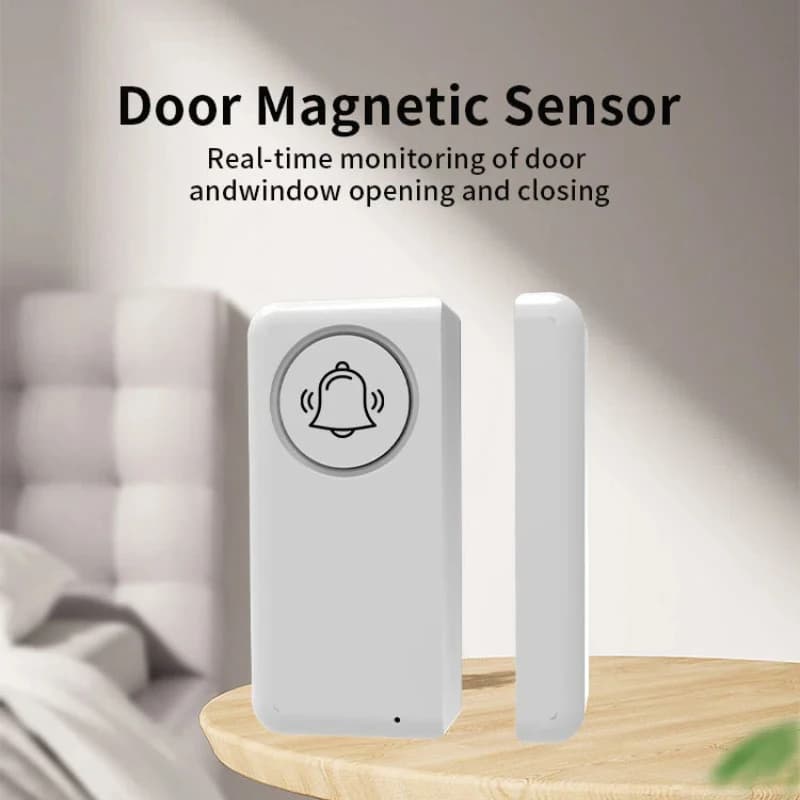 Tuya WiFi Sensore porta di sicurezza che rompe in casa Protezione allarme Rilevatore porta/finestra aperta Controllo vocale Google Alexa Anti 90DB