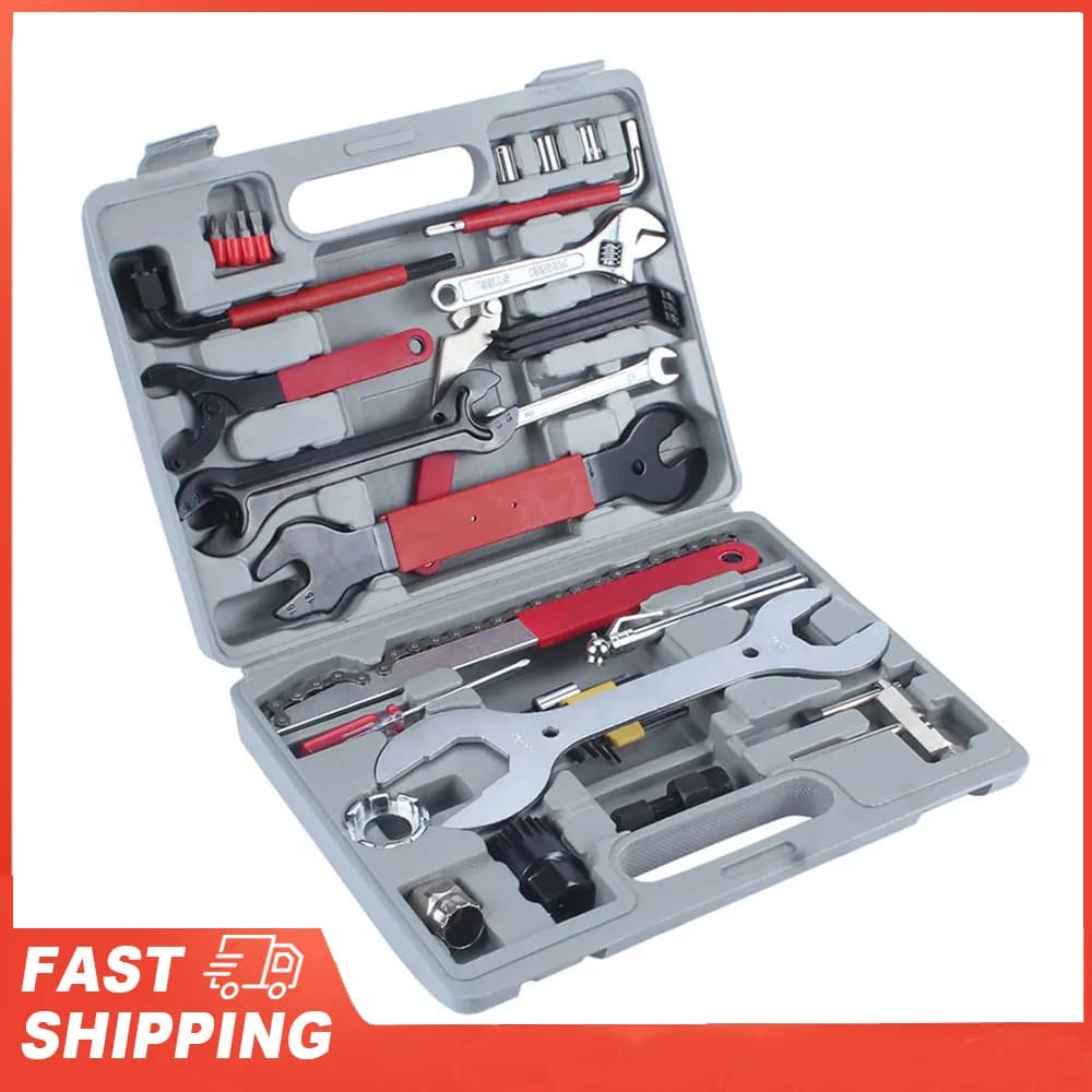 Set di kit multiutensili per riparazione biciclette da 44 pezzi Set pompa per pneumatici per foratura ciclo mountain bike
