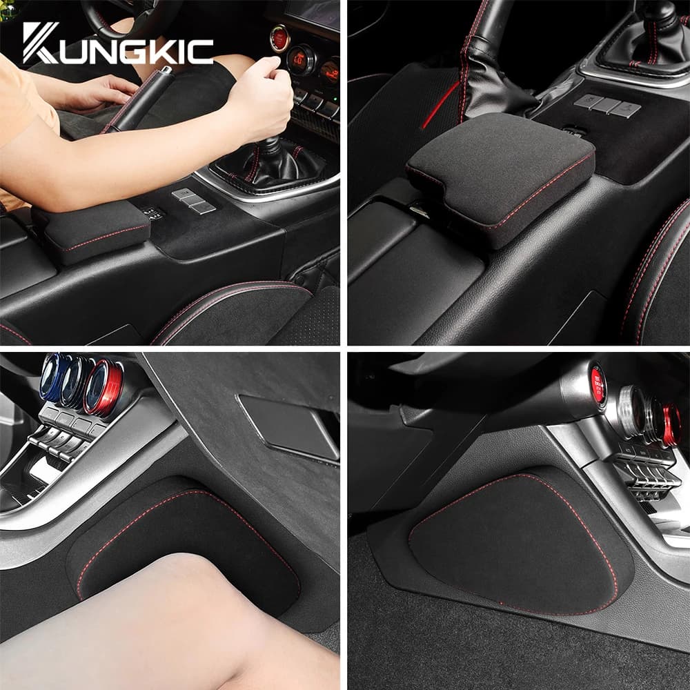 Cuscinetto per Ginocchia Auto per Subaru BRZ Toyota GR86 2021 2022 2023 2024, Supporto Protettivo in Memory Foam, Accessori Interni