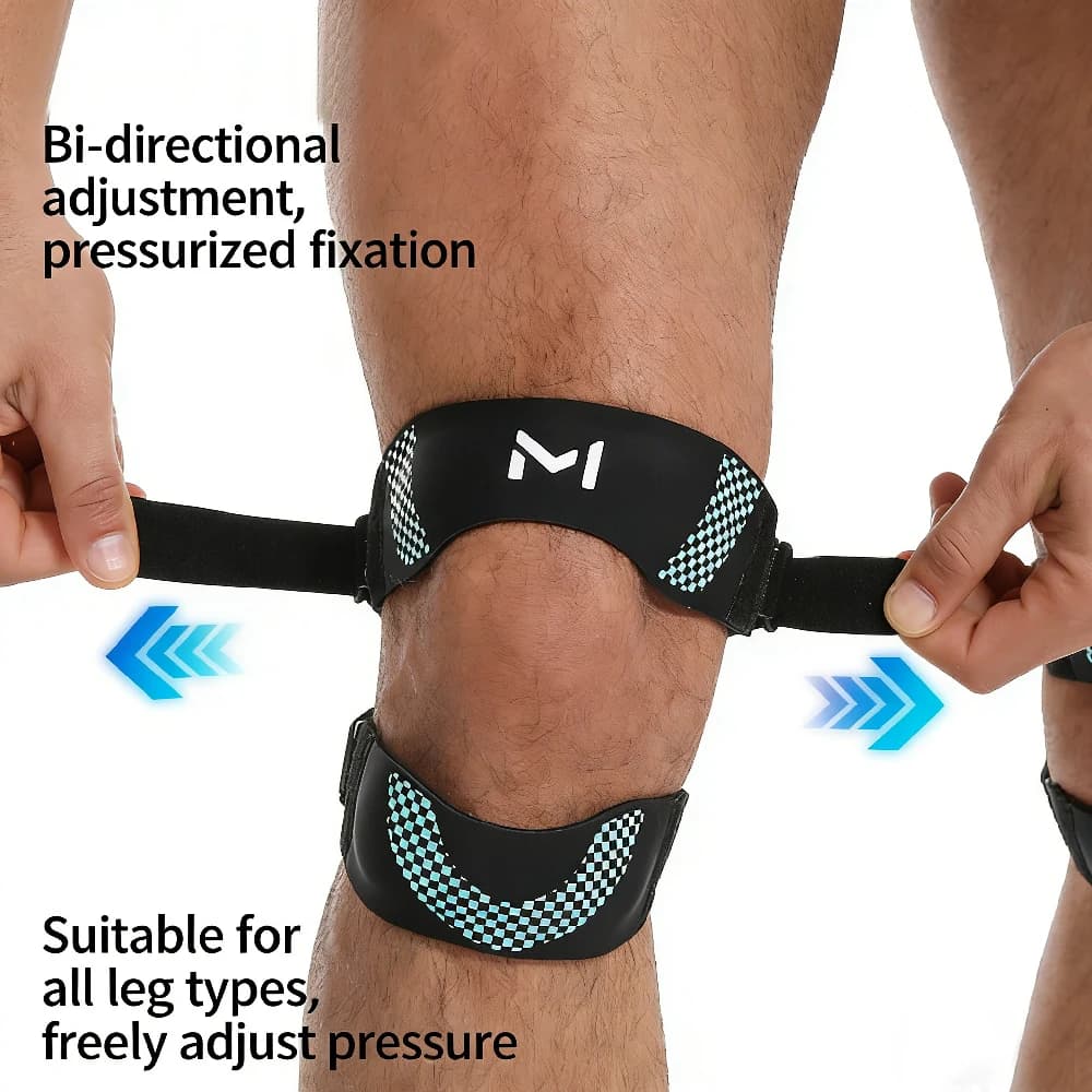 1/2 Pezzi Supporto per Ginocchio Unisex, Fascia di Supporto per Tendine Rotulee, Supporto per Ginocchio per Lesioni al Menisco, Sollievo dal Dolore, Artrite, Tendinite