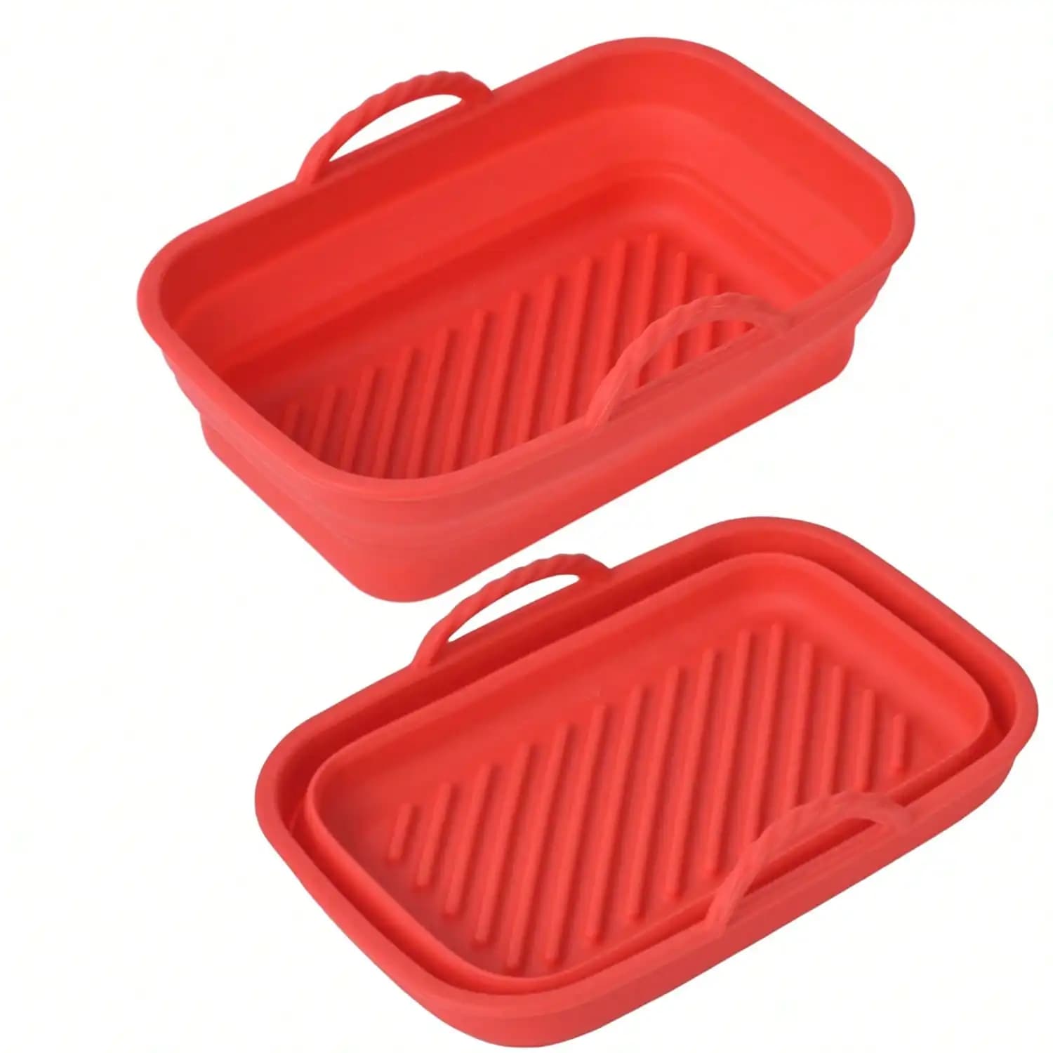 1 pezzo di rivestimento pieghevole in silicone per friggitrice ad aria, riutilizzabile, adatto per accessori per friggitrice ad aria, vassoio pieghevole multifunzionale