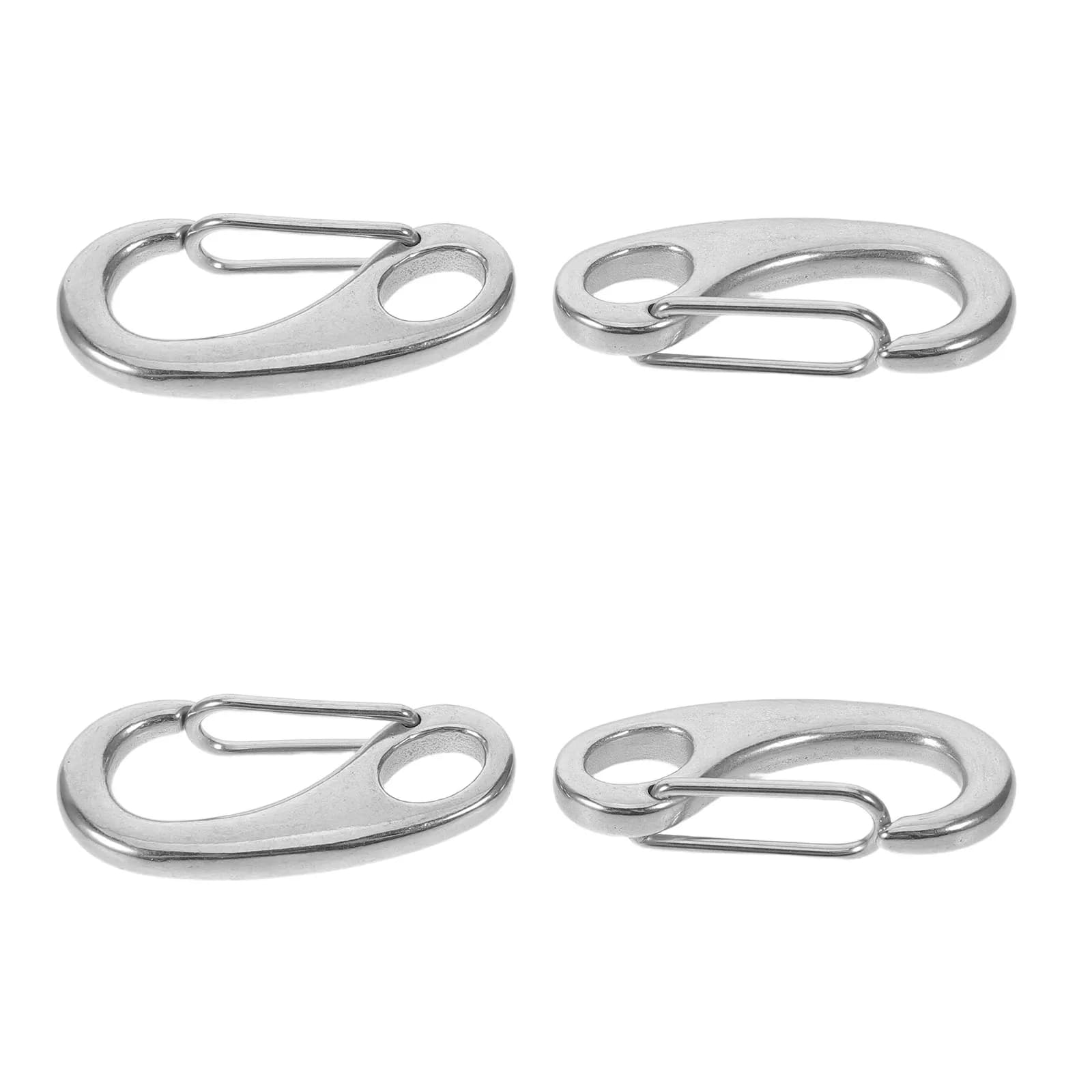 4Pcs Marine Rope Snap Hooks Stainless Steel Quick Release Sliding Anchor Hook Sailing Kayak Boating Heavy Duty Rigging Hardware