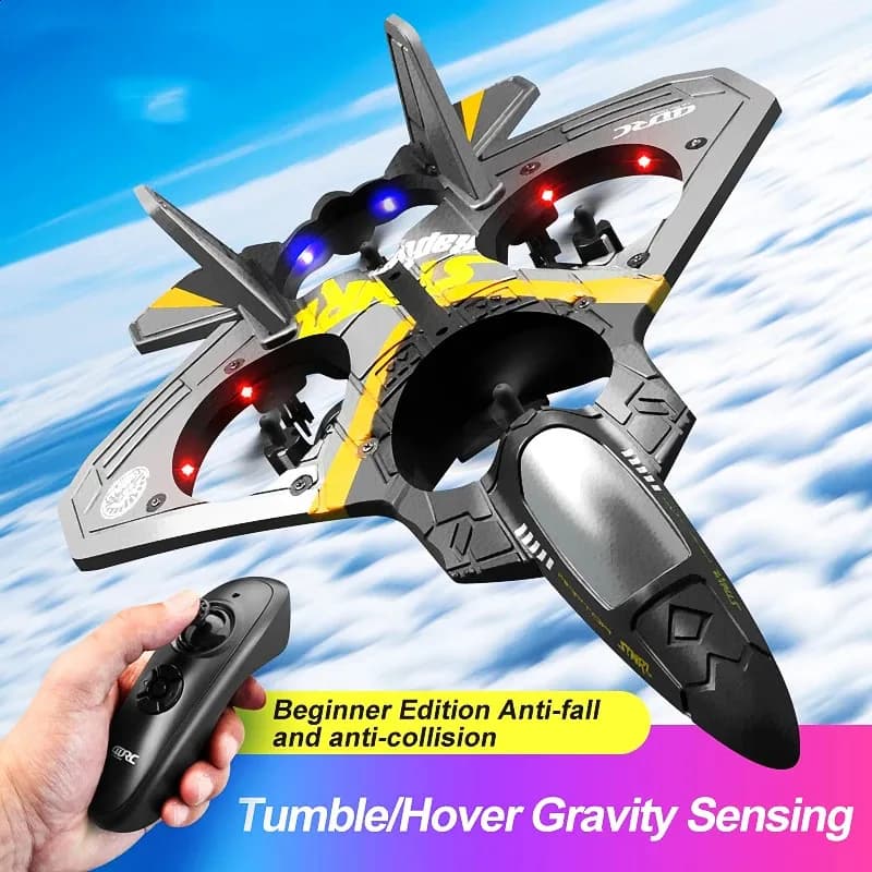 Aereo RC 2.4G telecomando Fighter V17 modello di aereo giocattolo aliante aereo giocattoli in schiuma EPP RC Drone batteria ricaricabile regalo per bambini