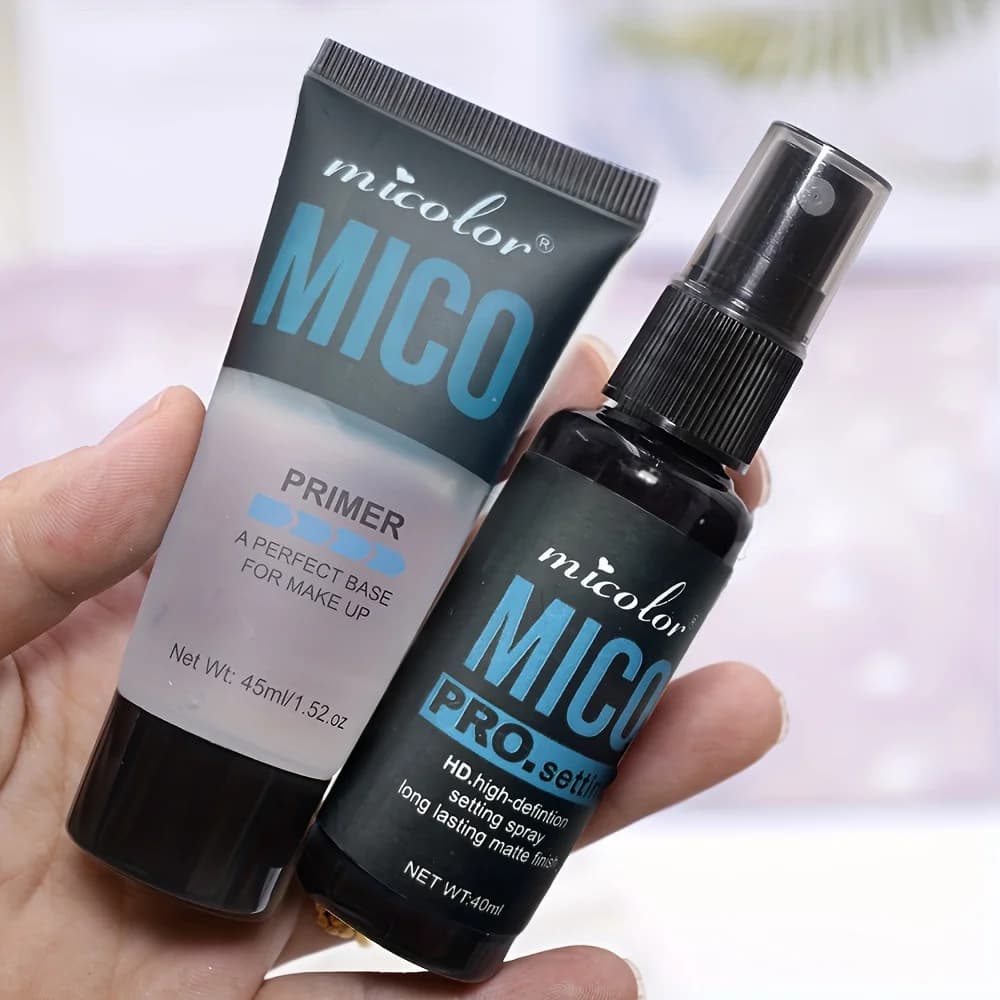 Primer make-up set for make-up + fixing spray, invisible make-up for pore color rendering, for basic make-up and make-up finish