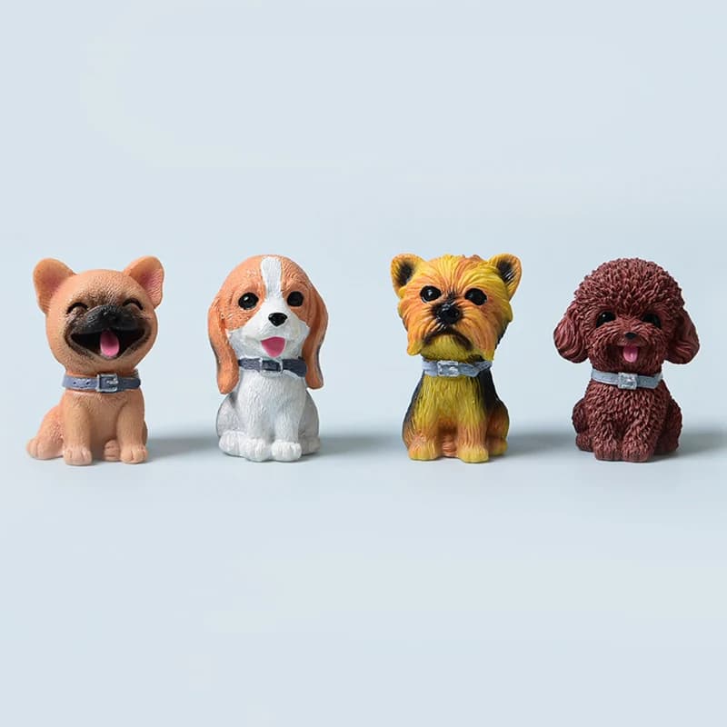 1pc ornamento per auto simpatico cartone animato cani action figure per ragazze regali cruscotto automatico cane bambola decorazione auto