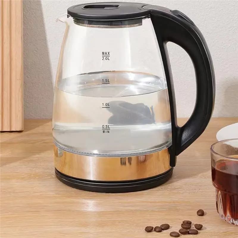 ABBZ-Electric Kettle, 1.8L Fast Boil Design, Auto Shut-Off Feature, Easy Cleaning-US Plug Included