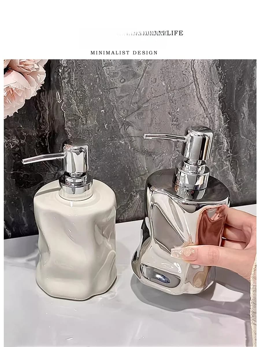 Dispenser di Sapone e Gel Doccia Tlife Glacier Nordic Pure Color per Hotel e Bagno